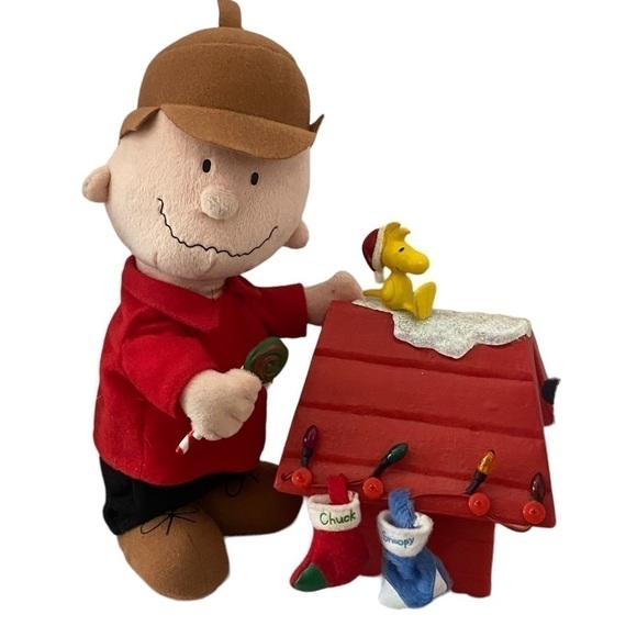 Vintage gemmy Peanuts Christmas, Charlie Brown, Snoopy, lights, movement… - Picture 5 of 8